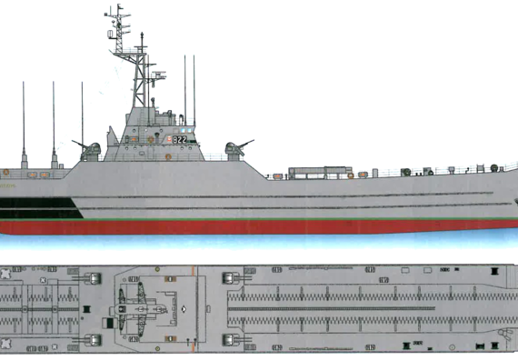 Корабль ORP Gniezno [LST] - чертежи, габариты, рисунки